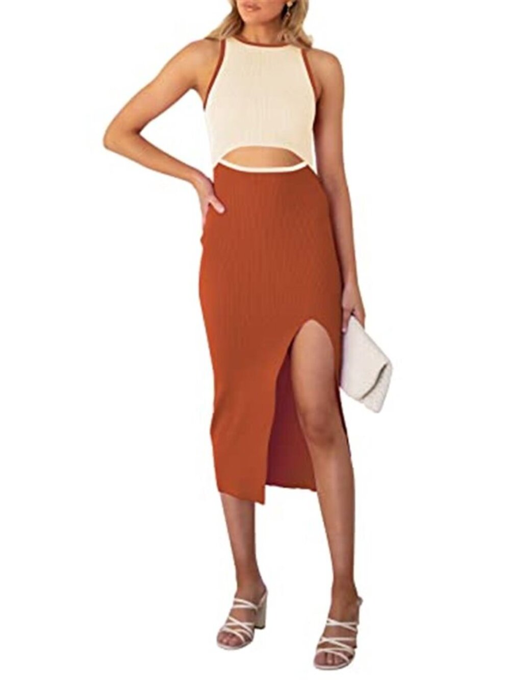 Women Cutout Dress Summer Knit Sundress Casual 2026 Outfits NEW